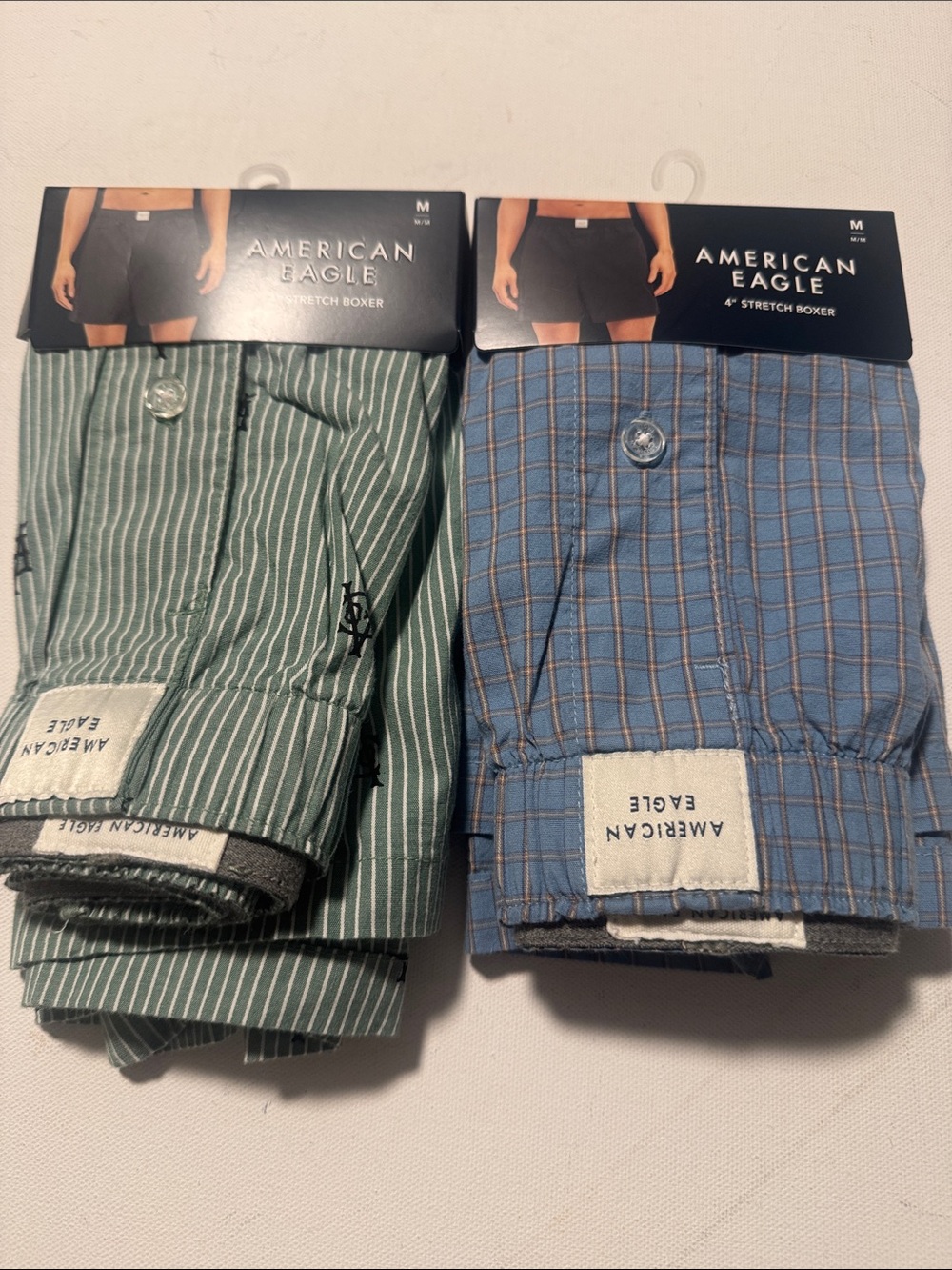 American Eagle Boxers Mens Medium 2 Pack Blue Green